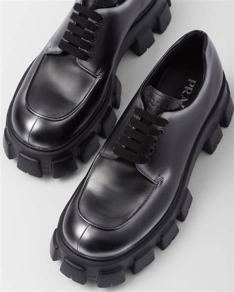 prada leather lace up shoes|prada men shoes online outlet.